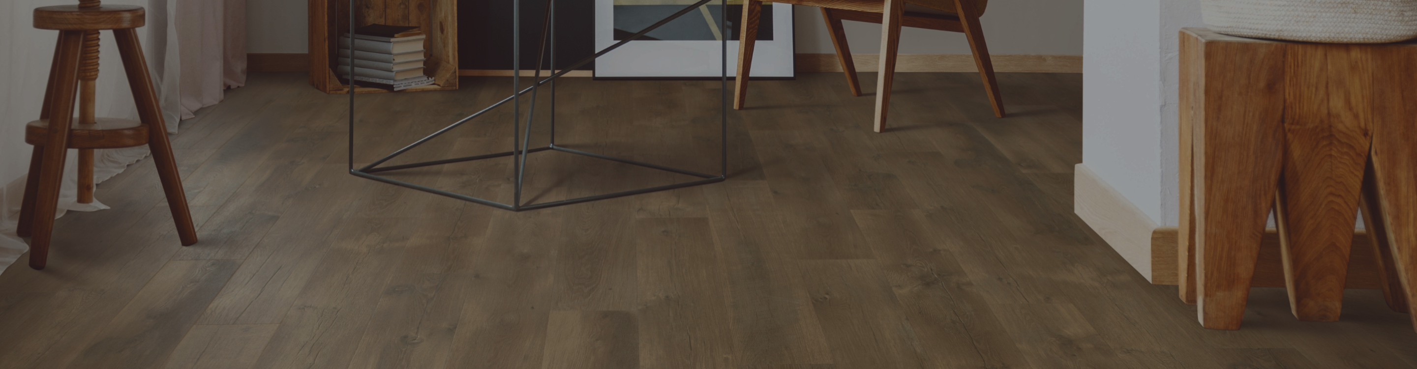 wood look laminate flooring in living area